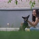 Petting Her Lovely Dog - VideoHive Item for Sale