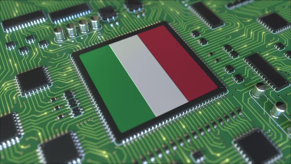 National Flag of Italy on the Operating Chipset