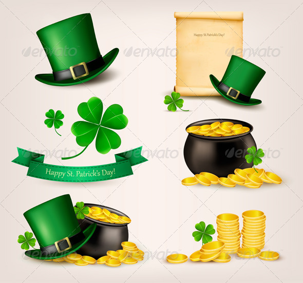 Set of St Patricks Day Related Icons