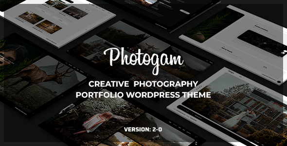 Photogam - Creative Photography Portfolio WordPress Theme