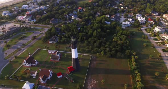 Overhead of Tybee Island Light Station Lighthouse