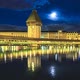 Lucerne Chapel Bridge Night TIMELAPSE - VideoHive Item for Sale