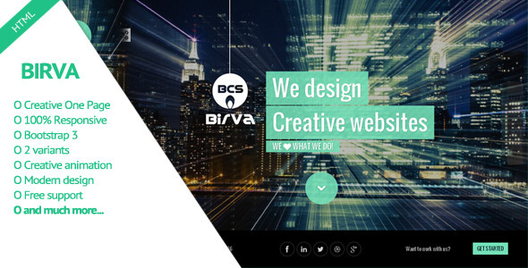 Birva -  Creative One Page Theme