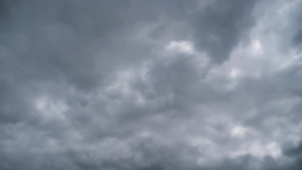 Storm Clouds Are Moving in Sky, Timelapse.