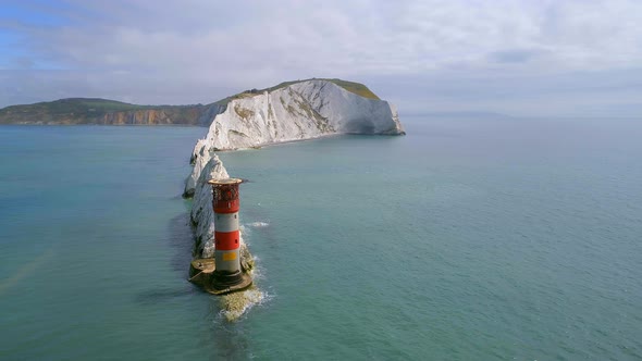 The Needles on the Isle of Wight From the Air