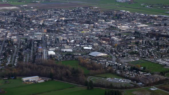 Chilliwack, City in the Canadian Province British Columbia, BC, AERIAL