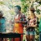 Young People Grilling Outdoors - VideoHive Item for Sale