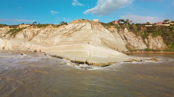 Aerial Drone Viewpoint on Stair of the Turks