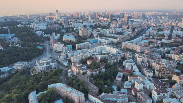 Kyiv, Ukraine Aerial View of the City. Kiev