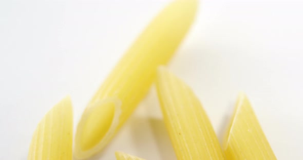 Close-up of penne pasta