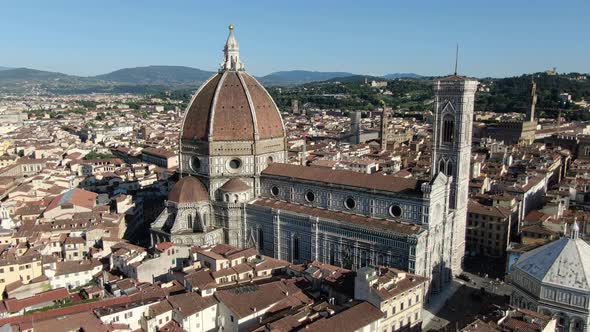 Aerial view of Florence Cathedral (Santa Maria del Fiore), Tuscany, Italy