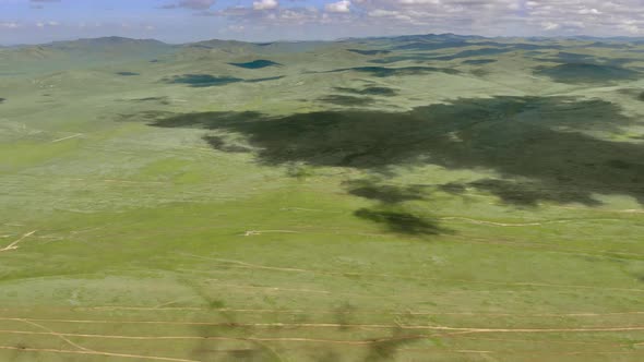 Vast Empty Prairie of Central Asian Lowland