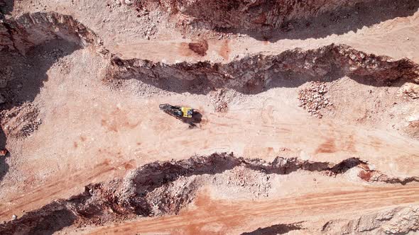 Ledges of Open Pit Sand Quarry