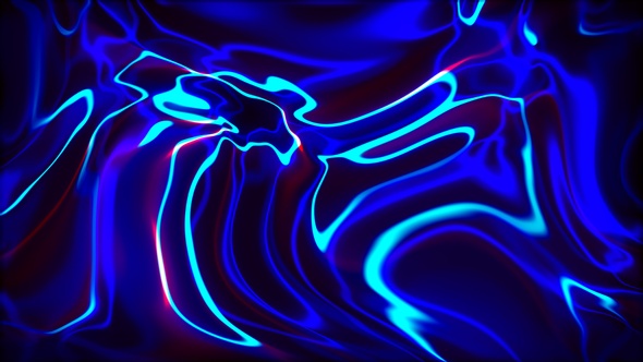 Bright Neon Blue Line Abstract Background Seamless Loop V4