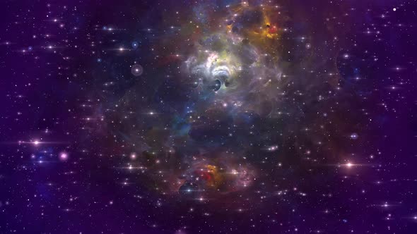 Galaxy Travel Space Stars Motion Loop Background