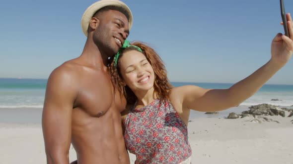 Young couple by the sea