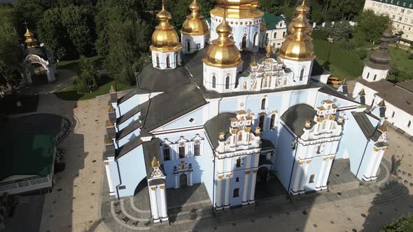 Kyiv. Ukraine: St. Michael's Golden-Domed Monastery. Aerial View