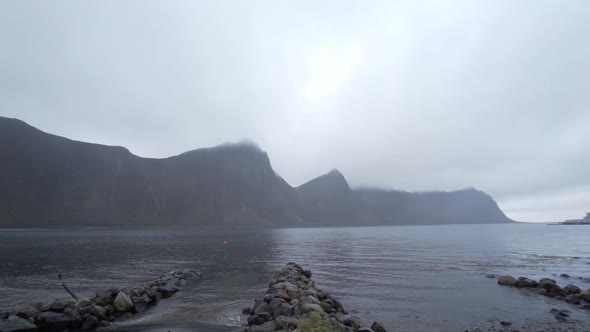 Mist And Clouds Over Mountains