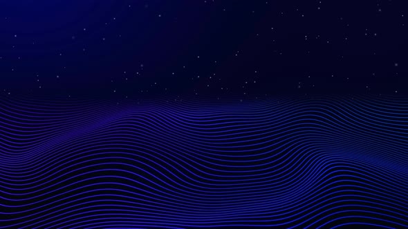 Abstract digital particle wave tech background
