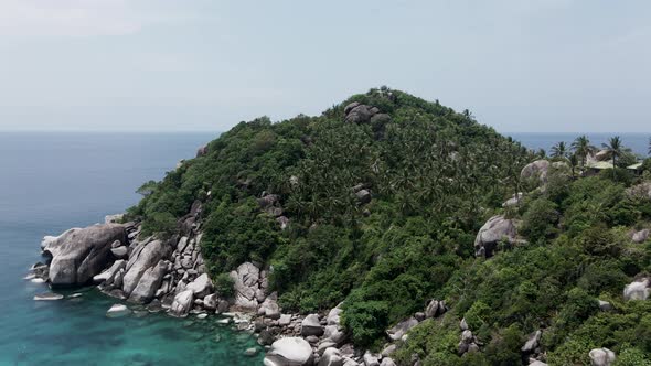 An Aerial View of a Small Desert Tropical Island with Idyllic Lagoon a Classic Honeymoon Travel