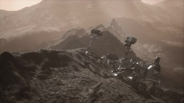 Curiosity Mars Rover Exploring the Surface of Red Planet alt