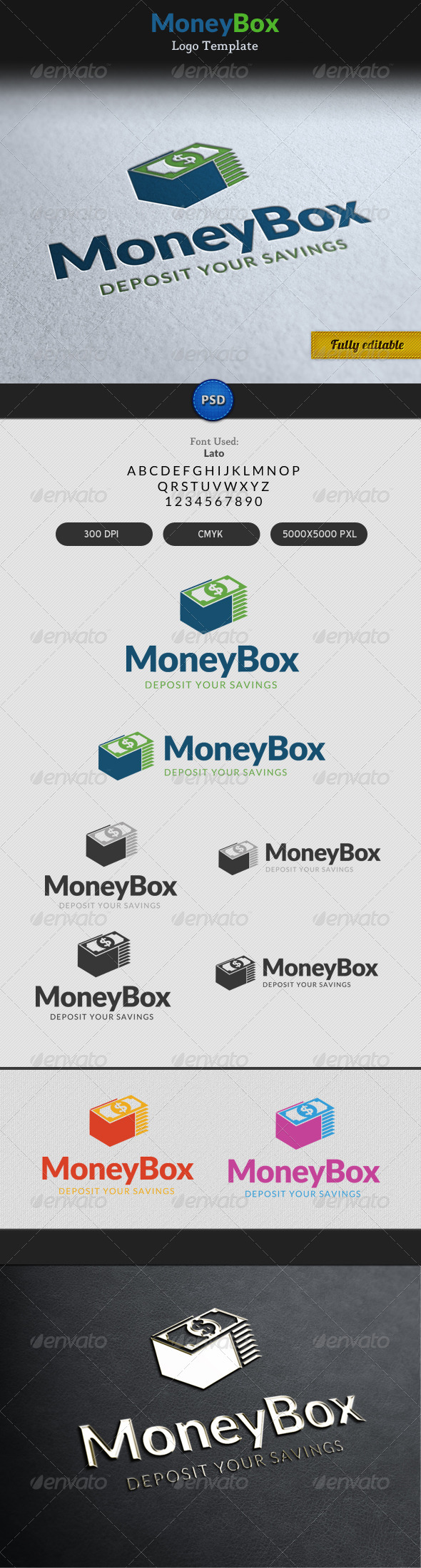 Money Box Currency Dollar Bag Logo