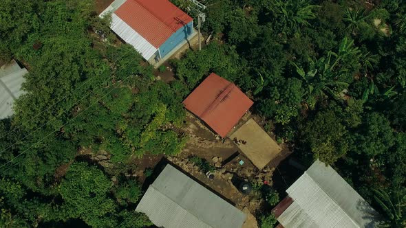 AEREALS FROM VARIOUS MAYAN NEW HOUSES IN CHIAPAS MEXICO SHOT IN 4K