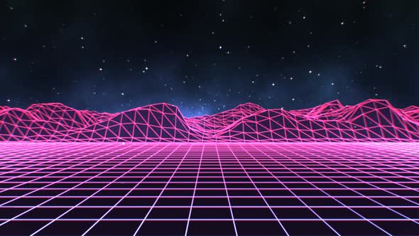 Grid 80s Retro Background 4K alt