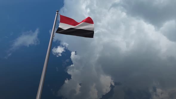 Yemen Flag Waving 2K