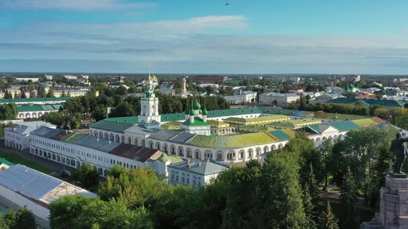 Aerial View of Historical Center of Kostroma