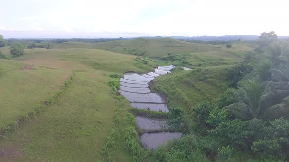 Aerial View of Rural Farmland in the Philippines