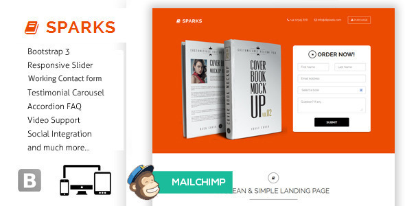 Sparks - Responsive Bootstrap Landing Page