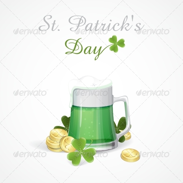 Mug of Green Beer for St Patrick's Day