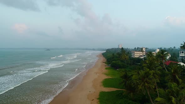 Panning A Tropical Isalnd Coastline