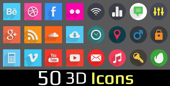 50 3D Icons