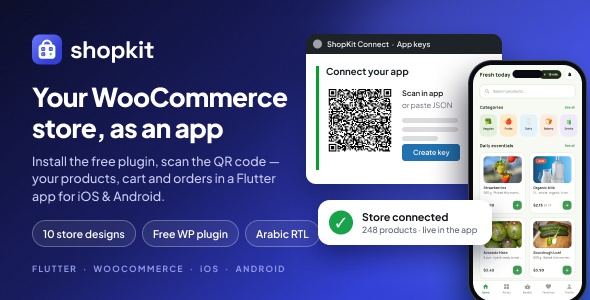 ShopKit | Flutter WooCommerce Mobile App With 10 Store Designs and Connector Plugin