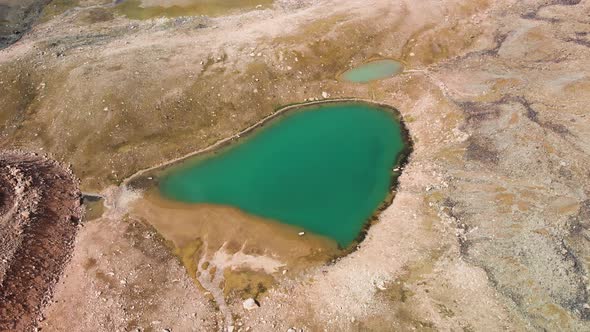 Aerial Shot of the Beautiful Mountain Lake