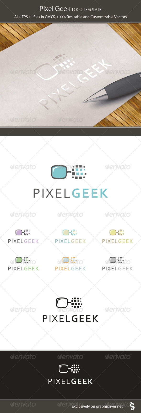 Pixel Geek - Logo Template
