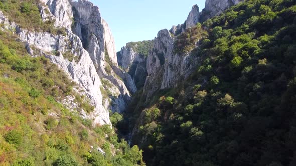 Drone Shot Of Turda Gorges In Romania, Aerial