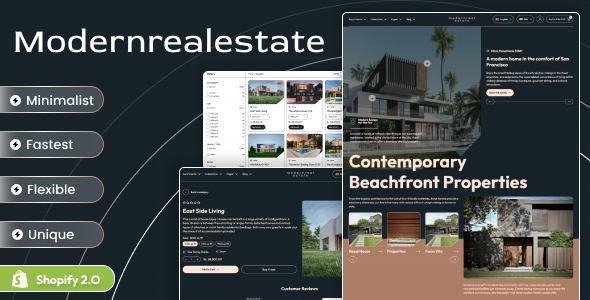 Modern Real Estate - Single Property & Estate Shopify 2.0 Template