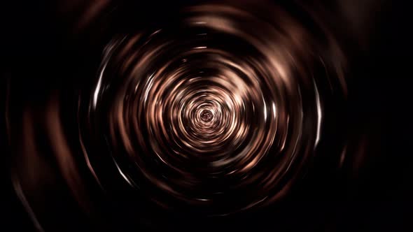 Abstract Glowing Dark Brown Spiral Swirl Tunnel 4K 01