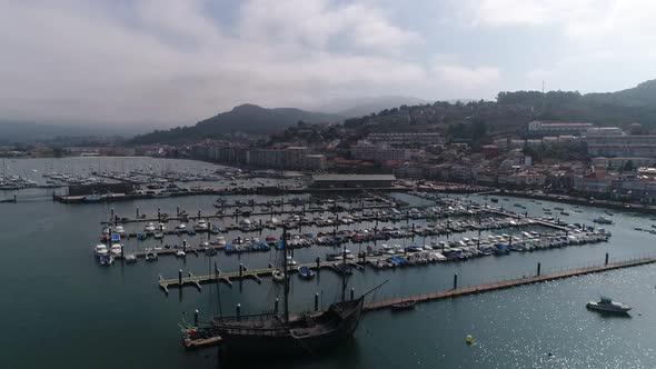 The Porto de Baiona in Galicia Spain
