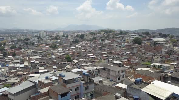 Drone view of a Rio de Janeiro's favela	