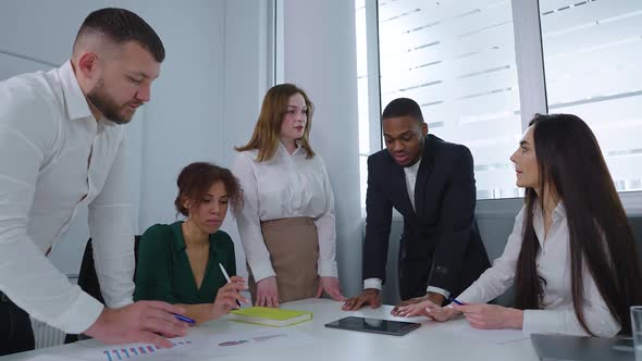 Diverse Team Having Business Conference in Office