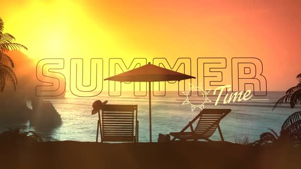 Resort Beach Area At Sunset 4K alt