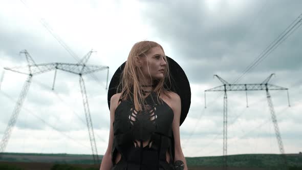 Girl In Black Dress.