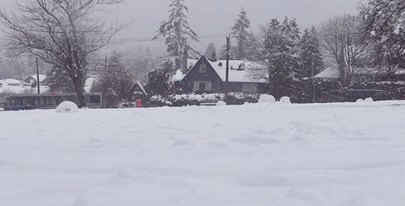 Winter Village in Snowfall - 20