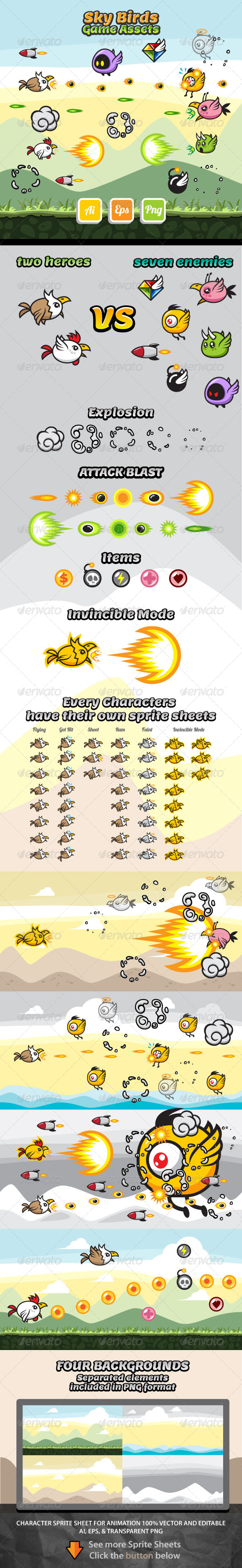 Graphics: 2d Actions Android Animated Animation Assets Bird Cartoon Chicken Flappy Fly Flying Funny Game Game Asset Game Sprites Java Mobile Scroller Sheet Shooting Side Side Scroll Side Scroller Side-scroller Sprite Sprite Sheet Vector Video Game