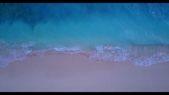 Aerial view seascape of relaxing resort beach adventure by clear water and white sand background of 