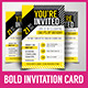 Multipurpose Bold Invitation Card - GraphicRiver Item for Sale